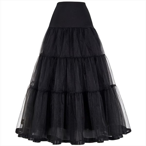 

tulle skirts womens pleated long skirt faldas black bridal wedding petticoat midi 2020 skirt saia longa vintage maxi skirts