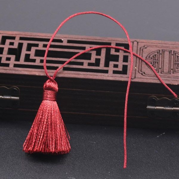

6pcs short fat rope silk tassels diy pendant jewelry curtain garments decorative accessories fringe trim hand crafts mini tassel h jllcaf