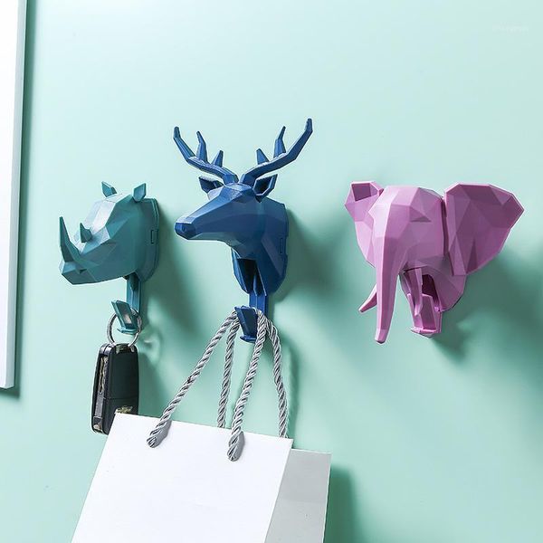 

animal hook hanger strong paste storage rack home decoration key hook wall sticker universal kitchen bathroom tool creativity1