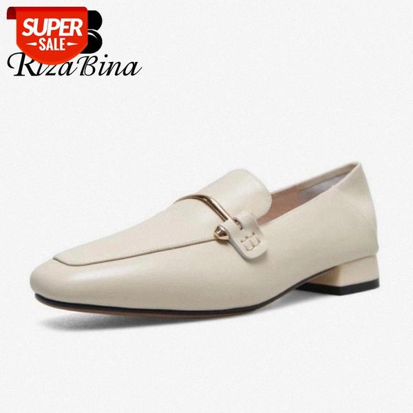

rizabina new women shoes real leather metal decoration women shoes fashion casual daily footwear size 34-40 #ju6n