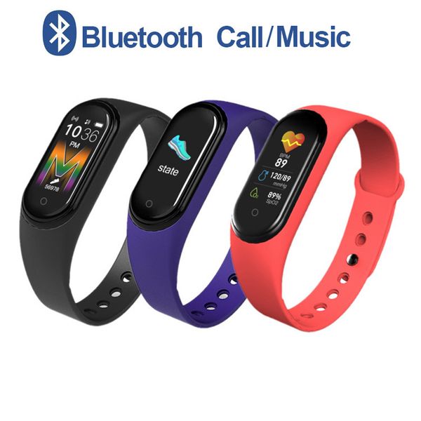 

m5 smart bracelet bluetooth call music player message push wristband waterproof smartband sleep sport heart rate smart watch for android ios