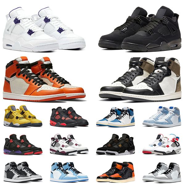 

bred panda oreo thunder basketball shoes men retro purple women 4s shattered backboard black cat 1s hyper royal men obsidian sail raptors tr, White;red