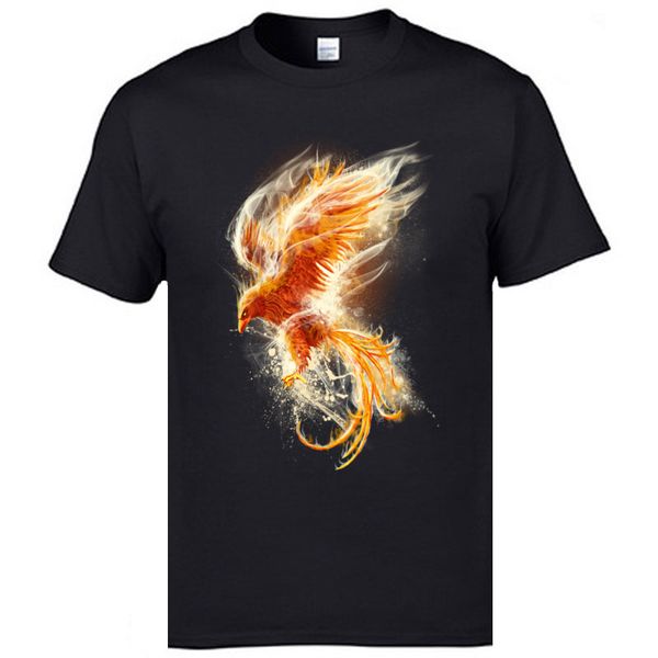 

дизайнеры балахон птица рождение феоникс молодежи печать музыка мужчины нормальная crew neck чистый хлопок досуг короткий рукав рубашки толс