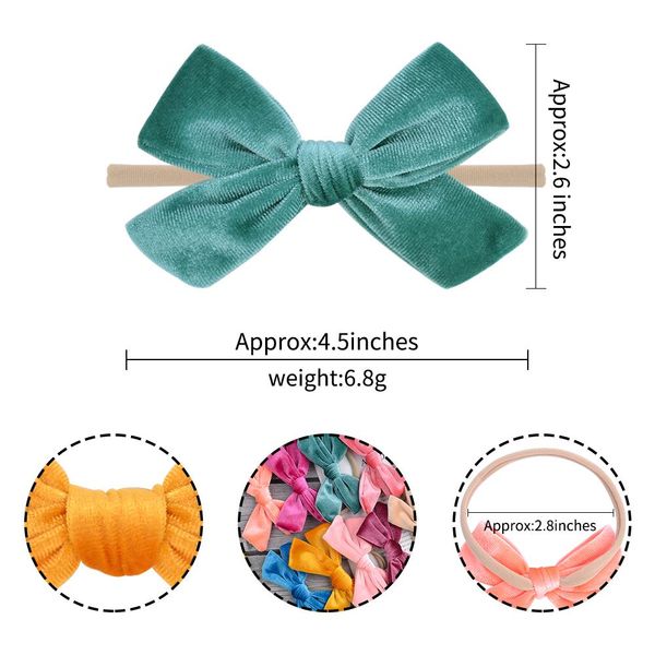 

12pcs/lot solid hair bows nylon baby headband for girls elastic hair band boutique hairband turban headwear hair accessories q sqcifz
