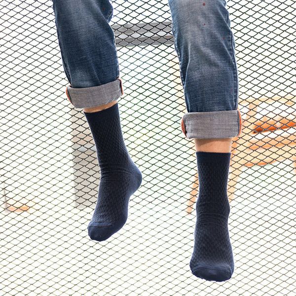 

cotton godlikeu men's socks autumn winter business socks sock wholesale, Black