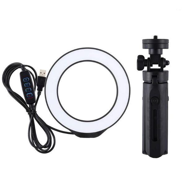 

4.7 inch 12cm usb 3 modes dimmable led ring vlogging pgraphy video lights mount kit1