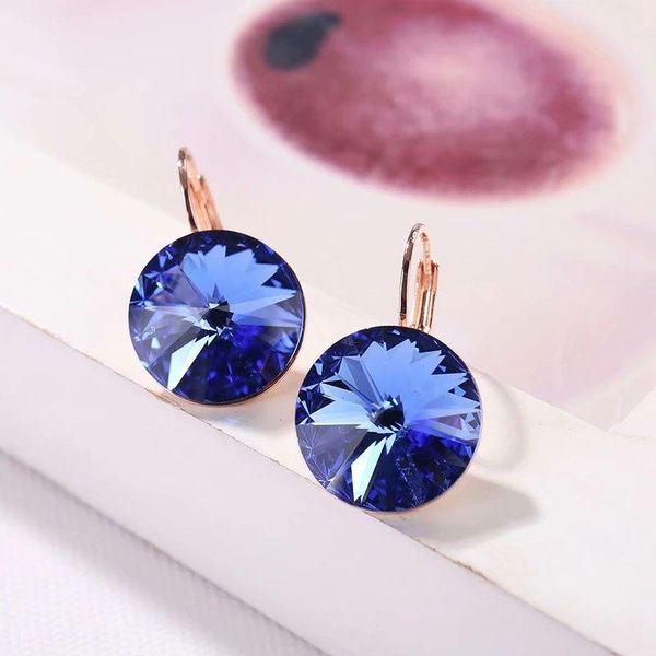 

selling crystals from dangle earrings 2020 with round stones for women elegant party wedding jewelry for sale, Silver