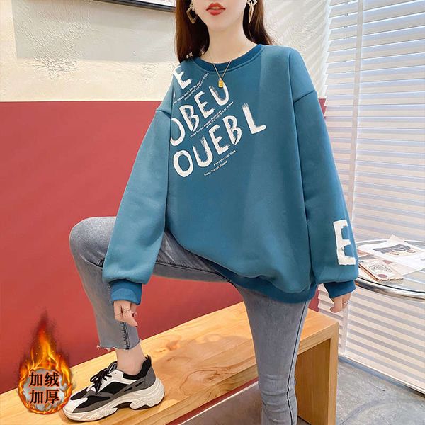 

autumn and winter women's loose korean style thickened coat, Black