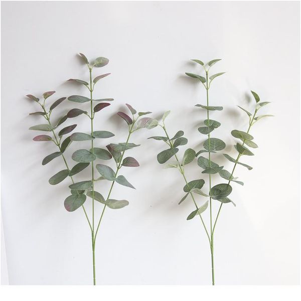 

artificial eucalyptus leaves branches stems green silk plants for home decor wedding faux fabric foliage room de jllddp
