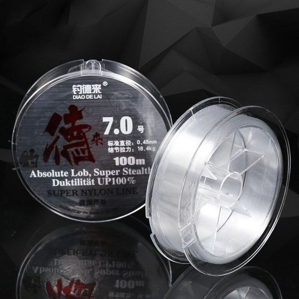 

nylon line fluorocarbon fishing line 100m for fishing fishing tackle 2.0-8.0 transparent line nylon fluorocarbon bbytyw bdehome