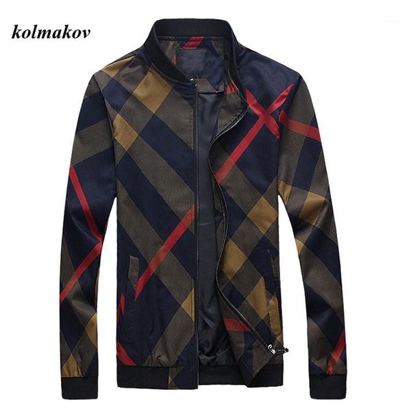 

new arrival spring and autumn style fashion casual 3d classic plaid print men's jacket coat overcoat large size m-5xl1, Black;brown