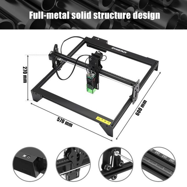 

printers diy cnc eye protect laser engraver kits 20w 41*40cm wood carving engraving cutting machine deskprinter logo picture marking