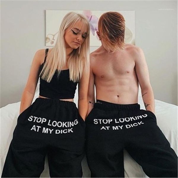 

aerobics pants fashion letter casual jogger sports trousers designer male loose drawstring elastic sweatpants clothes man high waist, Black