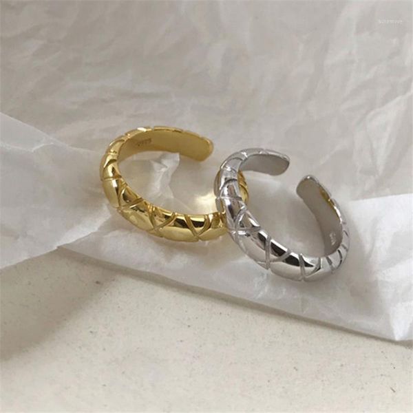 

wholesale gothic glossy rhombus simple jewelry rings for ladies cross thin tibetan silver friendship women's accessories anelli1, Golden;silver