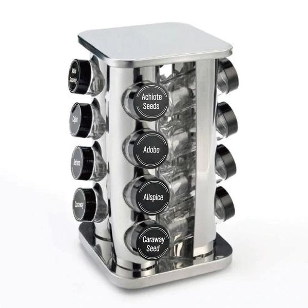 

8pcs white spice label pantry label for kitchen home durable round 66cy