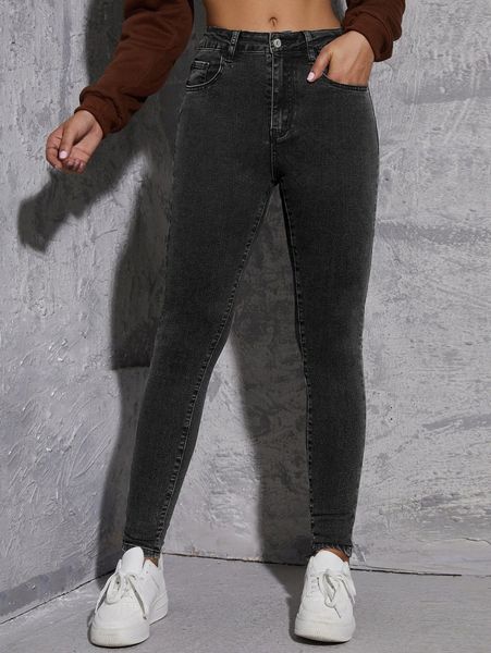 

solid skinny jeans f9ho#, Blue