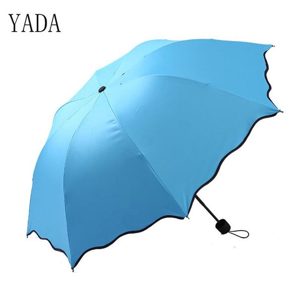 

yada black flowers charms folding umbrella rain women uv umbrella for womens brand windproof custom umbrellas ys211 qylndg
