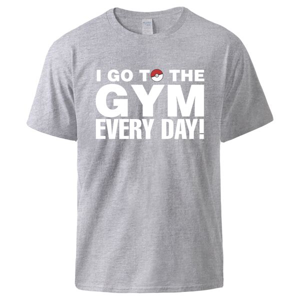

i go to the gym every day mens summer cool swear short sleeve male causal streetwear hooded sweatshirt hoodie men t shirt