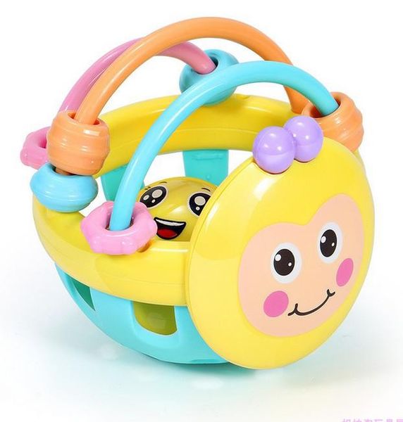 

мягкие резиновые juguetes bebe bee hand стук трещотки гантели раннего образования игрушки для малыша колокольчик детские игрушки 0 12 месяце