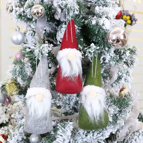 

christmas decorations mini santa claus snowman decor for home tree kids toy doll hanging gifts party #15f1