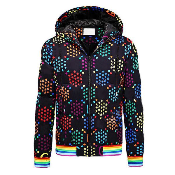 

мужская пуховик для зимней моды parkas пальто keep warm с letter printed новых женщин parkas курткой мужской одеждой, Black