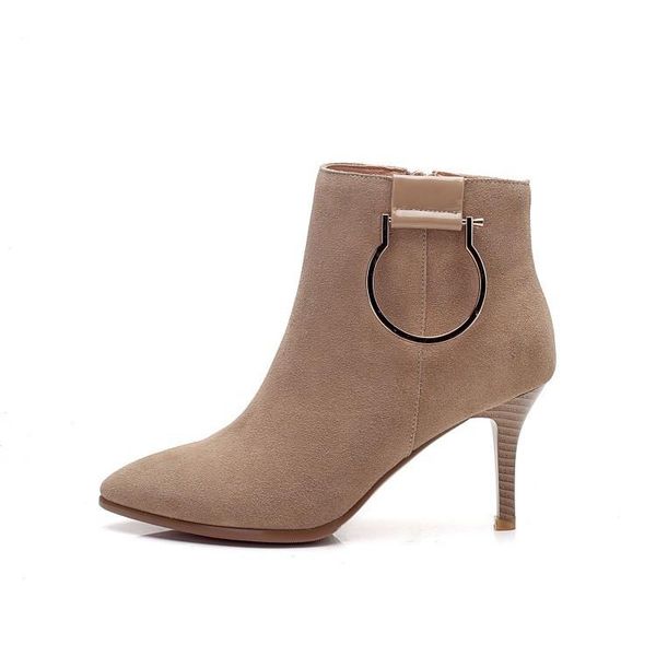 

boots round toe shoes booties woman 2020 high heels boots-women luxury designer stiletto rubber rock mid-calf pointy low, Black