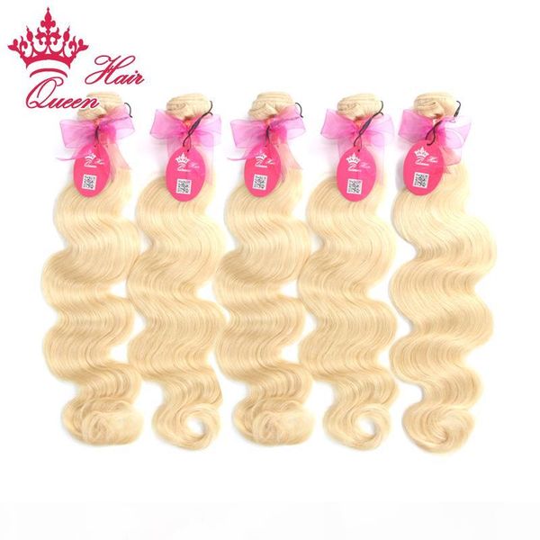 

queen hair products human hair body weave blonde european hair 5pcs lot 613# selling12-24inch dhl fast shipping, Black