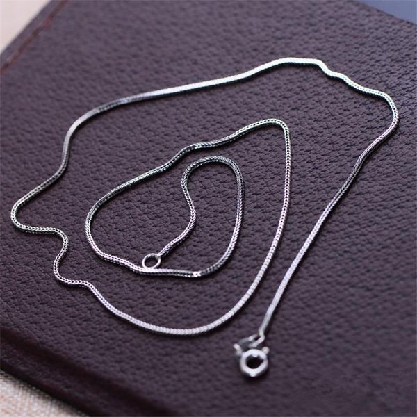 

chains 925 sterling silver basic snake necklace classic jewelry women bone chain braid nacklace twrist thai