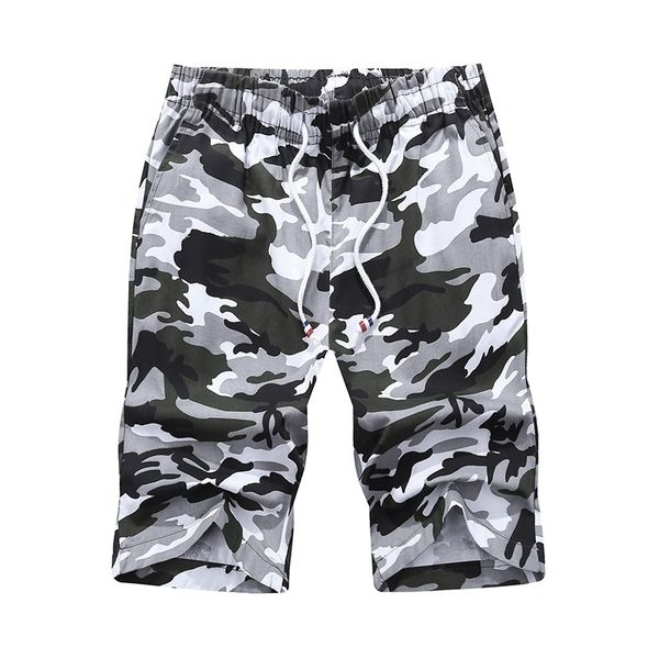 

luyzjzen 2021 new camouflage shorts loose cotton from the short pants of men homme camo k154 clothes rcby, White;black