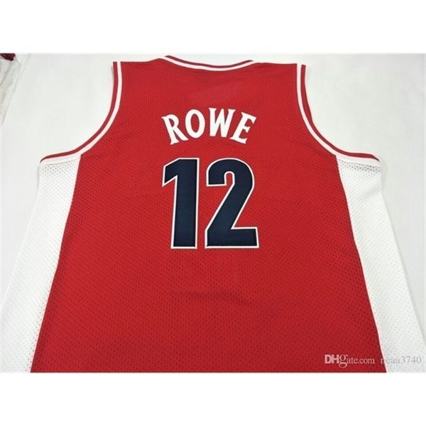 

121 #12 arizona wildcats rowe basketball jersey basketball jersey or custom any name or number jersey, Black