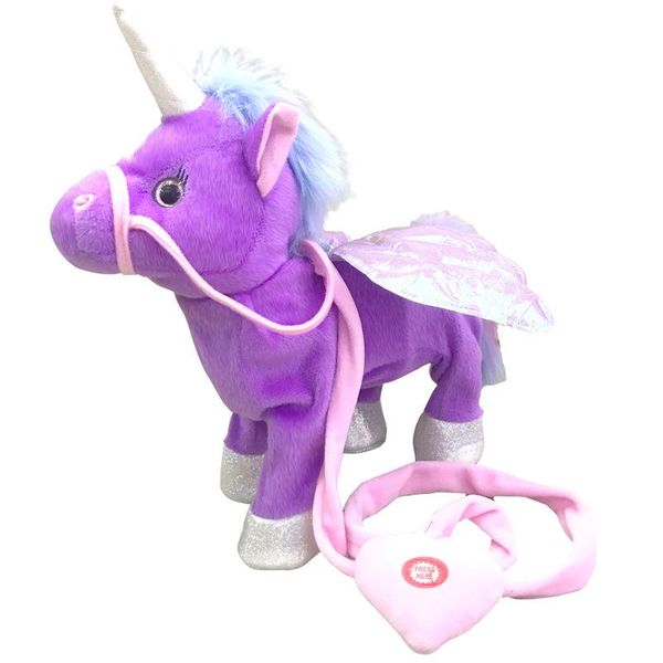

singing and walking unicorn electronic plush robot horses new christmas gift electronic plush toys for kids birthday gifts 35cm wmtqxk