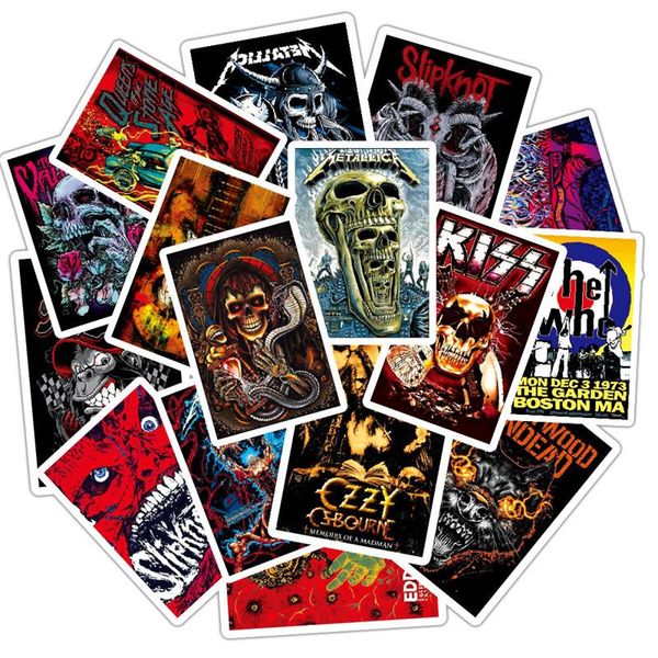 

30шт horror ноутбука наклейки skull rock stickes для багажа скейтборда велосипеда мотоцикла styling пвх водонепроницаемый наклейки игрушки q