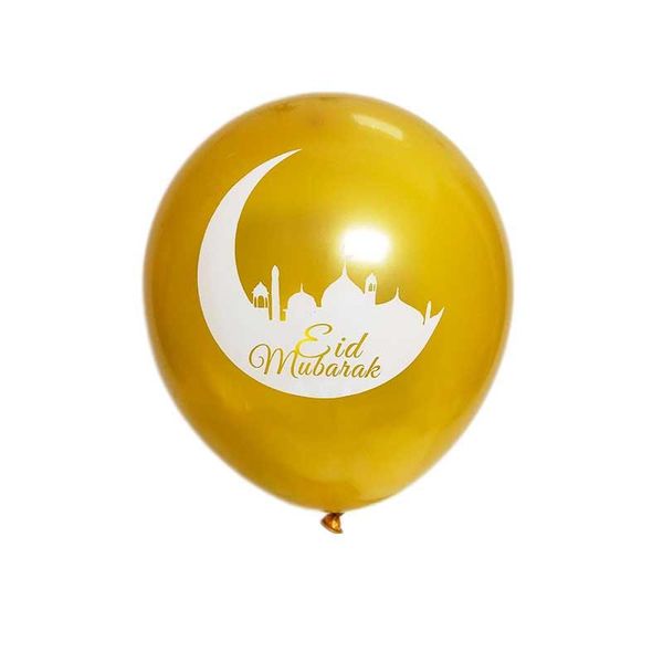 

50pcs 10inch eid mubarak balloon printed happy eid moon ballon for islamic new year party decoration ramadan festival decor s8xn wmtdgy