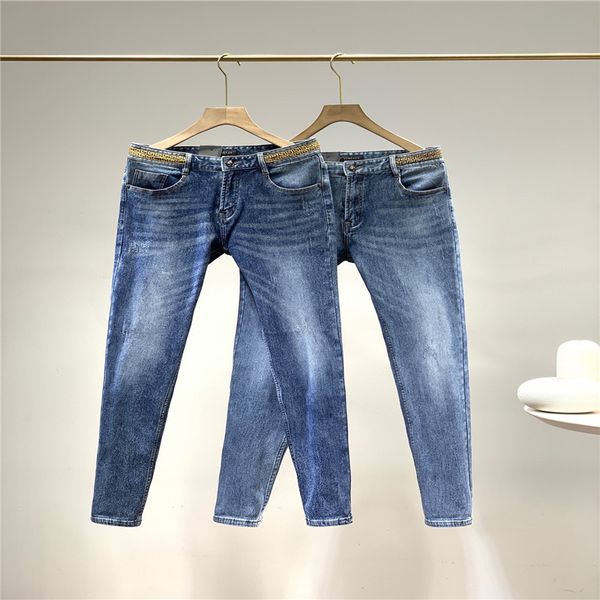 

jeans pants for women denim pants distressed ripped biker pants streetwear women jeans fashion denim asain size 30-38, Blue