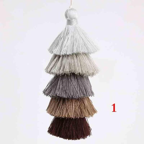 

6pcs lot five layer tassels silk fringe bangs flower tassel trim decorative tassels for curtains home decoration accessories h jllulz