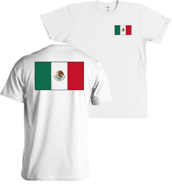

2019 fashion casual men t-shirt mexican flag front and back print shirt mexico pride tee - new with tags sport hooded sweatshirt hoodie