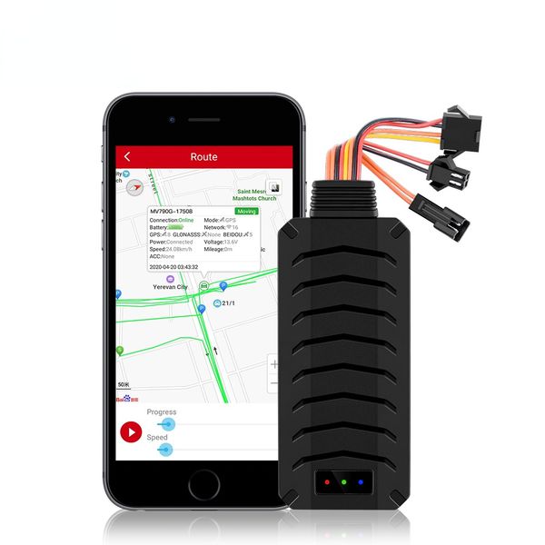 Автомобильный GPS Tracker 4G3G2G вырезать топливо GPS-локатор автомобиль 9-90V ACC Вибрация чрезмерной скорости сигнализации GeoFence бесплатное приложение