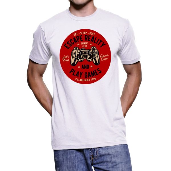 

новое лето t - shirt uomo escape реальность видеоигру воспроизведение vintage прохладный мужчины tee рубашки спорта с капюшоном hoodie