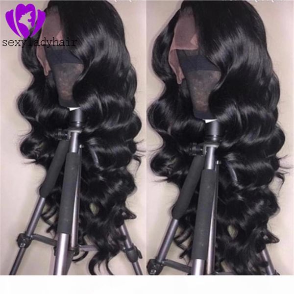 

fashion loose wave 360 lace synthetic lace front wig 250 density black brown red brazilian lace wig preplucked natural hairline