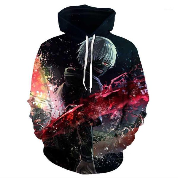 

tokyo vampire 3d hoodie sweatshirt fashion sasuke kakashi cartoon leisure harajuku hoodie autumn thin coat street style1, Black