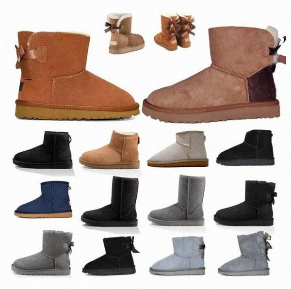 

2020 longqiao designer women australia australian boots women winter snow fur furry satin boot ankle booties fur leather outdoors s p3hy#, Black