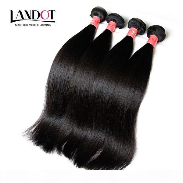 

brazilian straight hair 100% human hair weave 4bundles lot unprocessed 8a brazillian silky straight hair extension natural color double weft, Black
