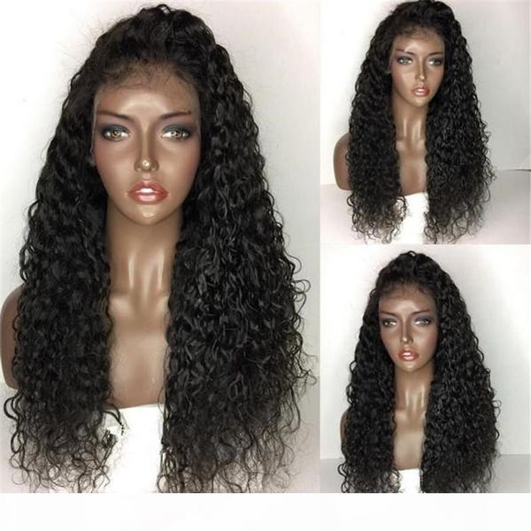 

stocking malaysian curly human hair 1b kinky curl full lace wig for black women ing, Black;brown