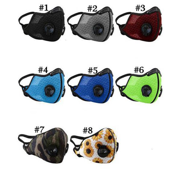 

cycling masks activated carbon 8 colors face pm2.5 anti dust sport running training bike protection mask ljjo8253