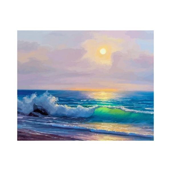 

paintings painting by numbers seascape drawing diy frameless home decor digital on canvas