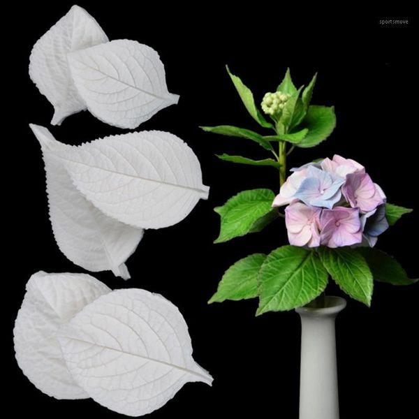 

cake tools hydrangea leaves silicone mold fondant mould decorating chocolate gumpaste mold, sugarcraft, kitchen accessories1