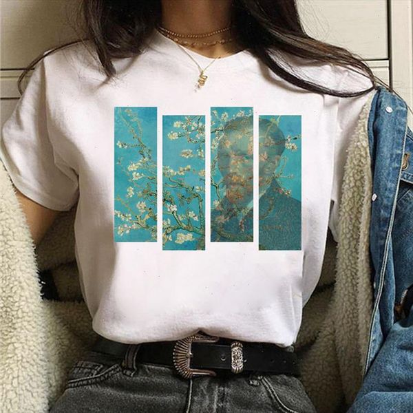 

harajuku women t shirt short sleeve t shirt loose o neck casual female art aesthetic tee 90s girls summer, White