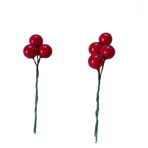 

christmas decorations 30pcs artificial fruit berry simulation berries bouquet with wire stems for xmas tree wreath craft u1