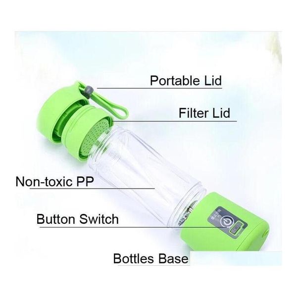 

portable usb electric fruit juicer handheld vegetable juice maker blender rechargeable mini juice making cup w jllcvb dh_garden