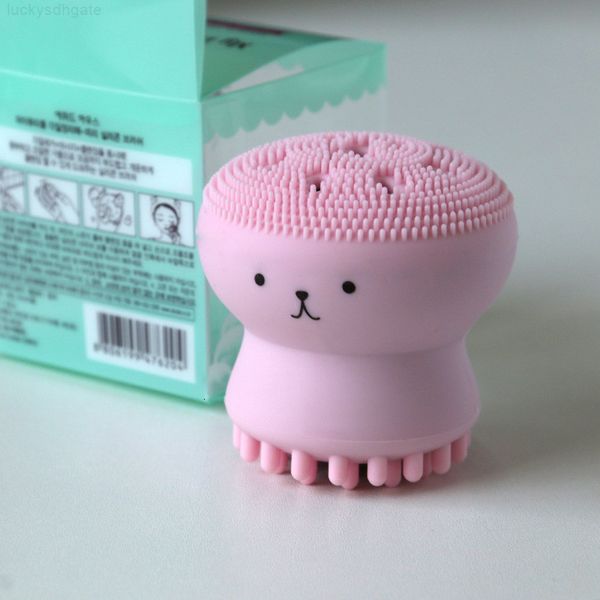 

lovely jellyfish facial makeup silicone cleaner make up skin cleaning soft face wash brush beauty cleansing tool